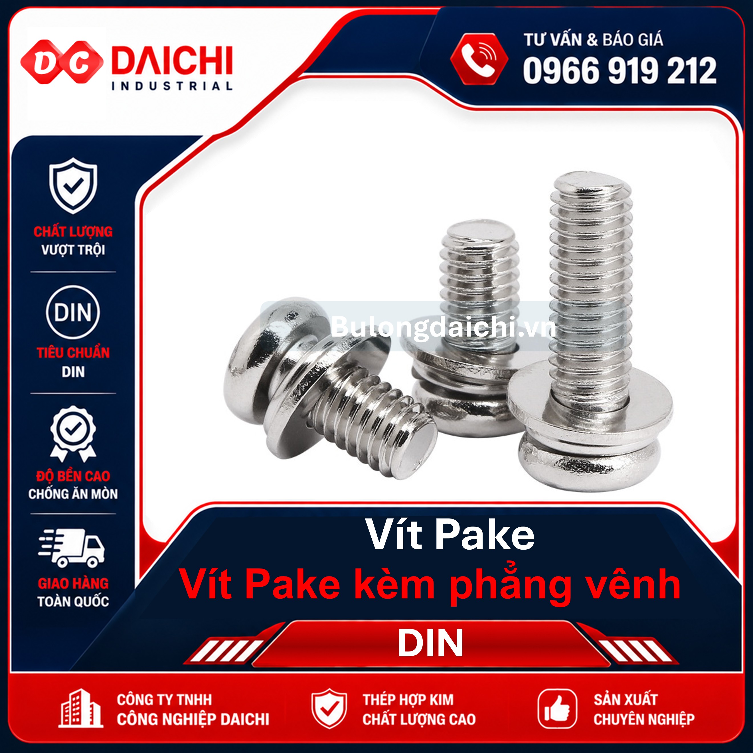 VÍT PAKE ĐẦU TRÒN LONG ĐEN KÉP GB9074.8