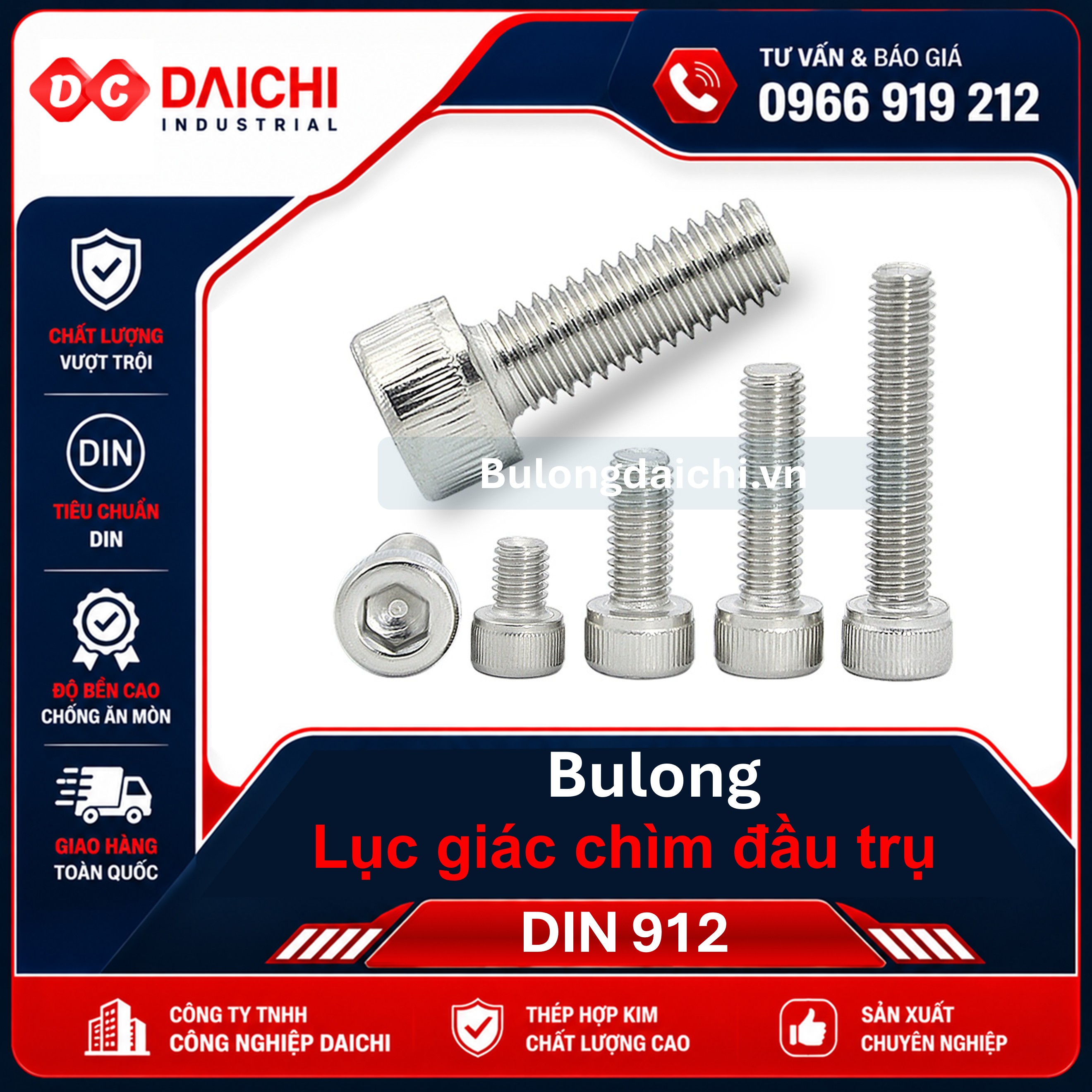 Bulong Lục Giác Chìm Đầu Trụ DIN 912 | DAICHI