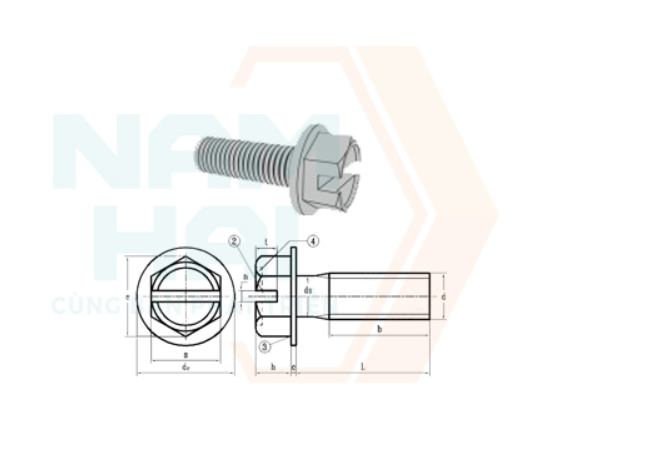 ANSI / ASME B 18.6.3 – 2013 – Bu lông liền long đen có rãnh ở đầu
